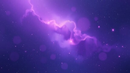 Obraz premium Magical Purple Nebula with Cosmic Glow