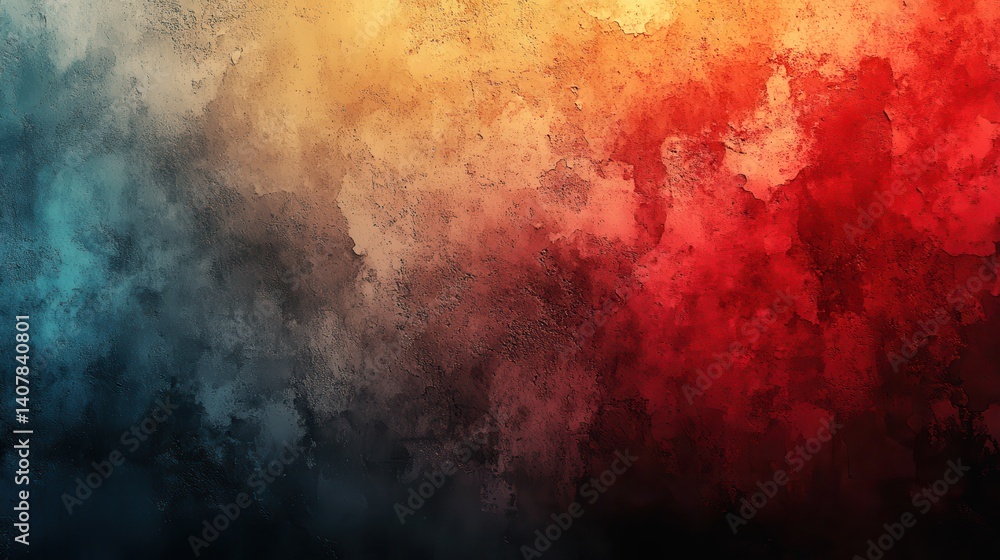 Poster abstract noisy color gradient background with red and black beige design
