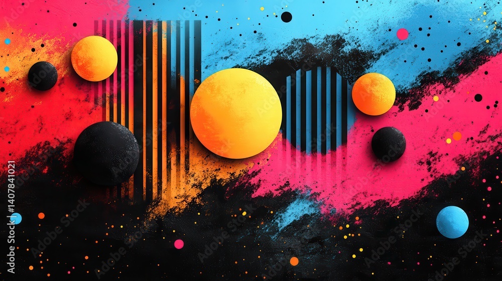 Poster abstract simple memphis background design element