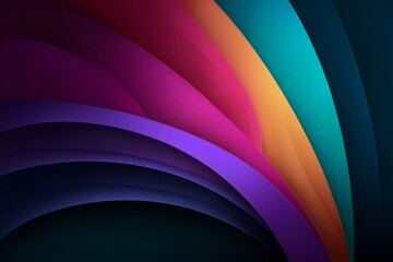 Colorful abstract design showcasing vibrant waves in an artistic blend of shades and curves