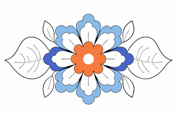 blue flower on a white background