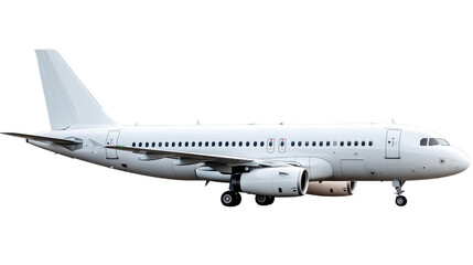 Obraz premium Aircraft in flight: A sleek commercial passenger jet airplane, captured in stunning detail, ready for takeoff, poised for flight, evokes a sense of travel, exploration, and the wonders of aviation.