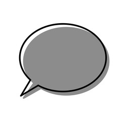 吹き出し　アイコン　影付き