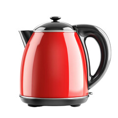 Red electric kettle kitchen appliance home device hot water tea coffee
