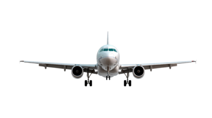 Soaring High: A modern passenger airplane gracefully poised mid-flight, its sleek design a testament to engineering prowess and the spirit of travel. 