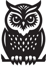 owl black vector