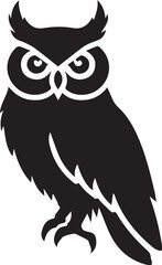 owl black vector