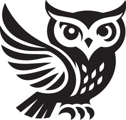 owl black vector