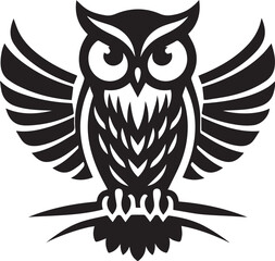 owl black vector
