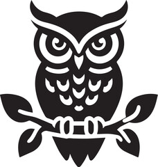 owl black vector