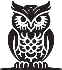 owl black vector