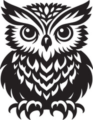 owl black vector