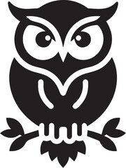 owl black vector