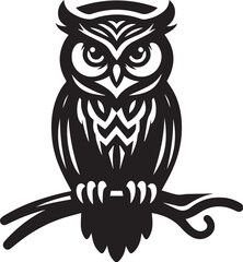 owl black vector