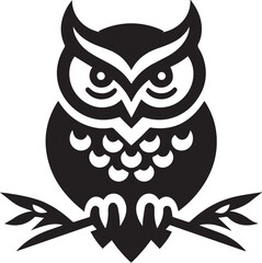owl black vector