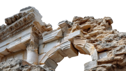 Ancient Stone Archway: A captivating close-up showcases a weathered stone archway, its intricate details and timeless design standing as a testament to history and architectural artistry. 