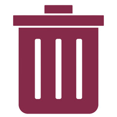 maroon delete icon