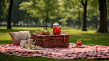 serene red and white check