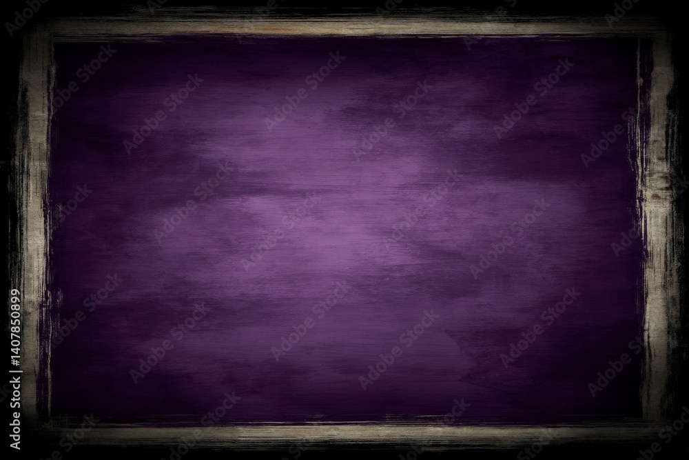 Poster background texture of a deep purple color with a subtle painted effect and a textured frame