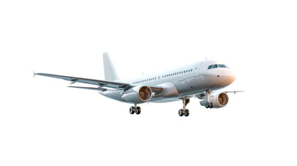 Passenger Airplane Landing: A commercial passenger airplane is seen approaching for landing, showcasing its sleek design and powerful engines against a clear sky.