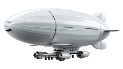 Airship Ascent: A sleek airship, a testament to aviation's elegance, soars gracefully. Its aerodynamic design and massive size command attention, ready to embark on an adventure.