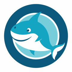 Fototapeta premium Little Shark Illustration Vector Mascot Cute and Fun Cartoon Designs for Creative Projects