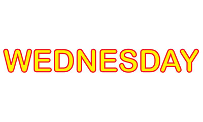 Wednesday - colorful day vector