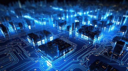 digital blue technology backgrounds