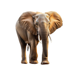 Obraz premium Majestic African Elephant in Profile, Isolated on Transparent background