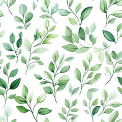 Elegant green branch creates refreshing and calming botanical background