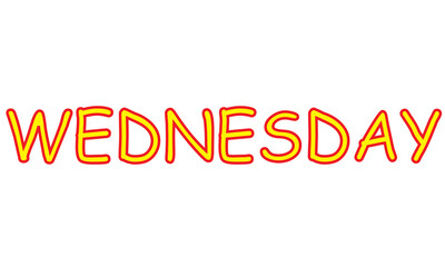 Wednesday - colorful midweek day vector art