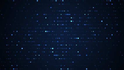 Halftone faded dots texture. Random dots background. Dot pattern glow effect. Polka dot technology background.