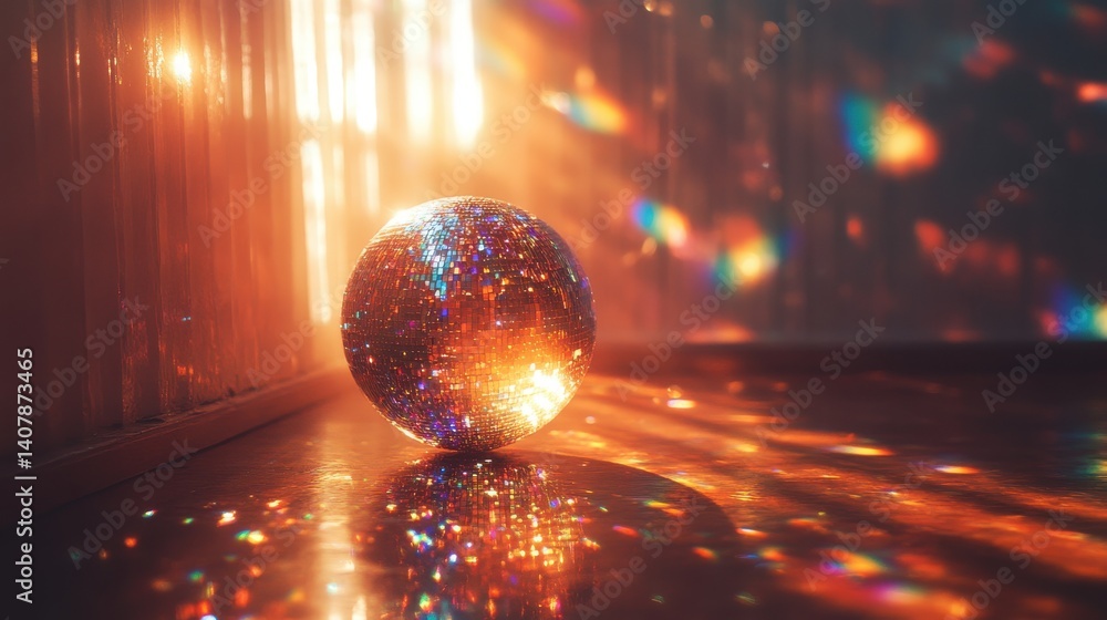 Aufkleber blurred rainbow refraction overlay effect light lens prism effect on black background holographic reflection crystal flare leak shadow overlay colorful rainbow disco ball light leaks texture