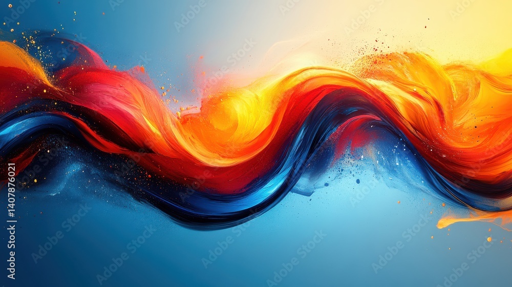 Poster bright abstract scribbles,loops in vibrant colors create dynamic composition overlapping lines evoke sense of energy,creativity perfect for artistic expression,photo stock