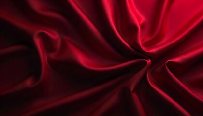 Fototapeta premium Black dark deep red burgundy cherry maroon crimson abstract background. Silk satin velvet fabric. Elegant luxury rich. Curtain drapery fold line wave flow. Romance Valentine Birthday Christmas. Design