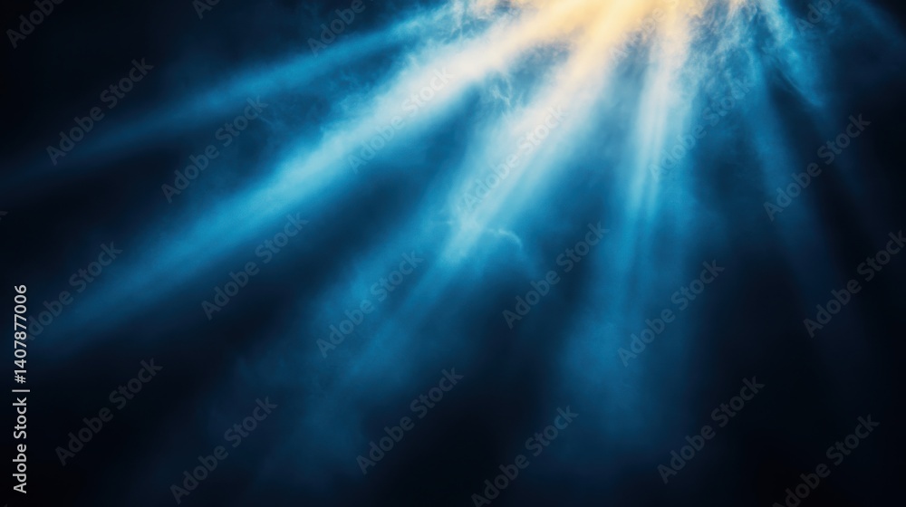 Aufkleber bright light shines through a dark background creating a striking diagonal composition,intense contr