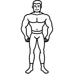 Fototapeta premium Man Masculine Figure Outline