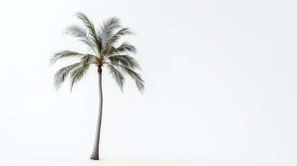 Obraz premium silhouette palm trees white background