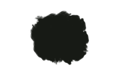 Ink brush stock isolated on transparent PNG file
