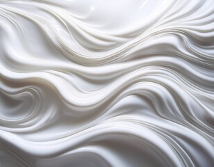 Fototapeta premium creamy and smooth milk surface with reflections soft fluid motion abstract background white glossy liquid waves soft fluid texture