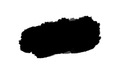 Ink brush stock isolated on transparent PNG file
