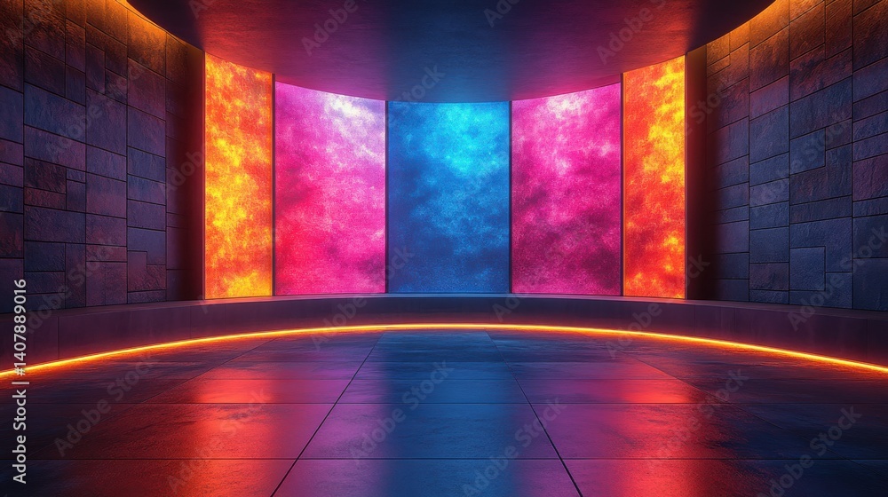 Aufkleber chroma tv screen studio virtual background ai,stock image