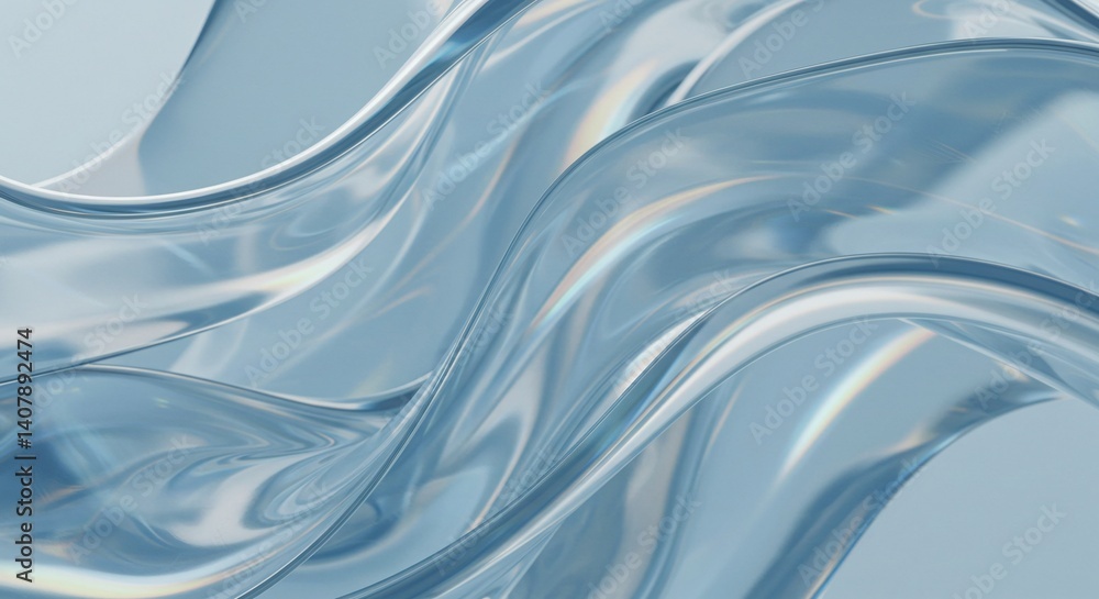 Poster a flowing, mesmerizing abstract water pattern creating a sense of calm and purity
