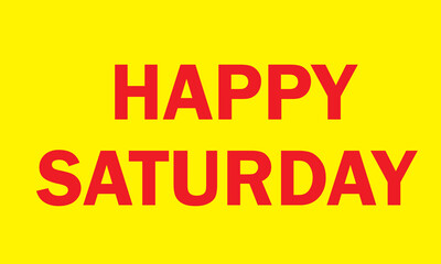 Happy Saturday colorful vector art