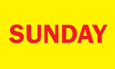 Sunday - Colorufl day vector art 