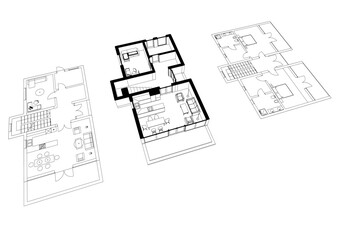 Fototapeta premium sketch of house