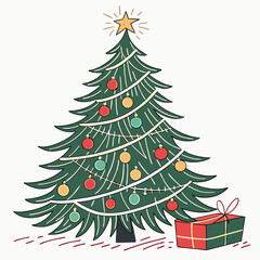 christmas tree and gifts