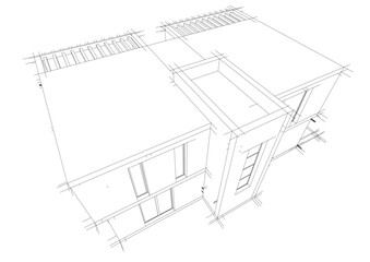 sketch of house