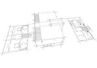 Fototapeta premium sketch of house
