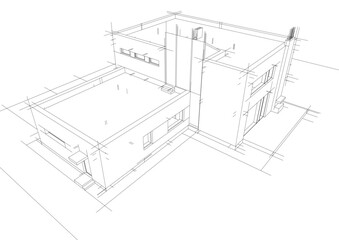 Obraz premium sketch of house